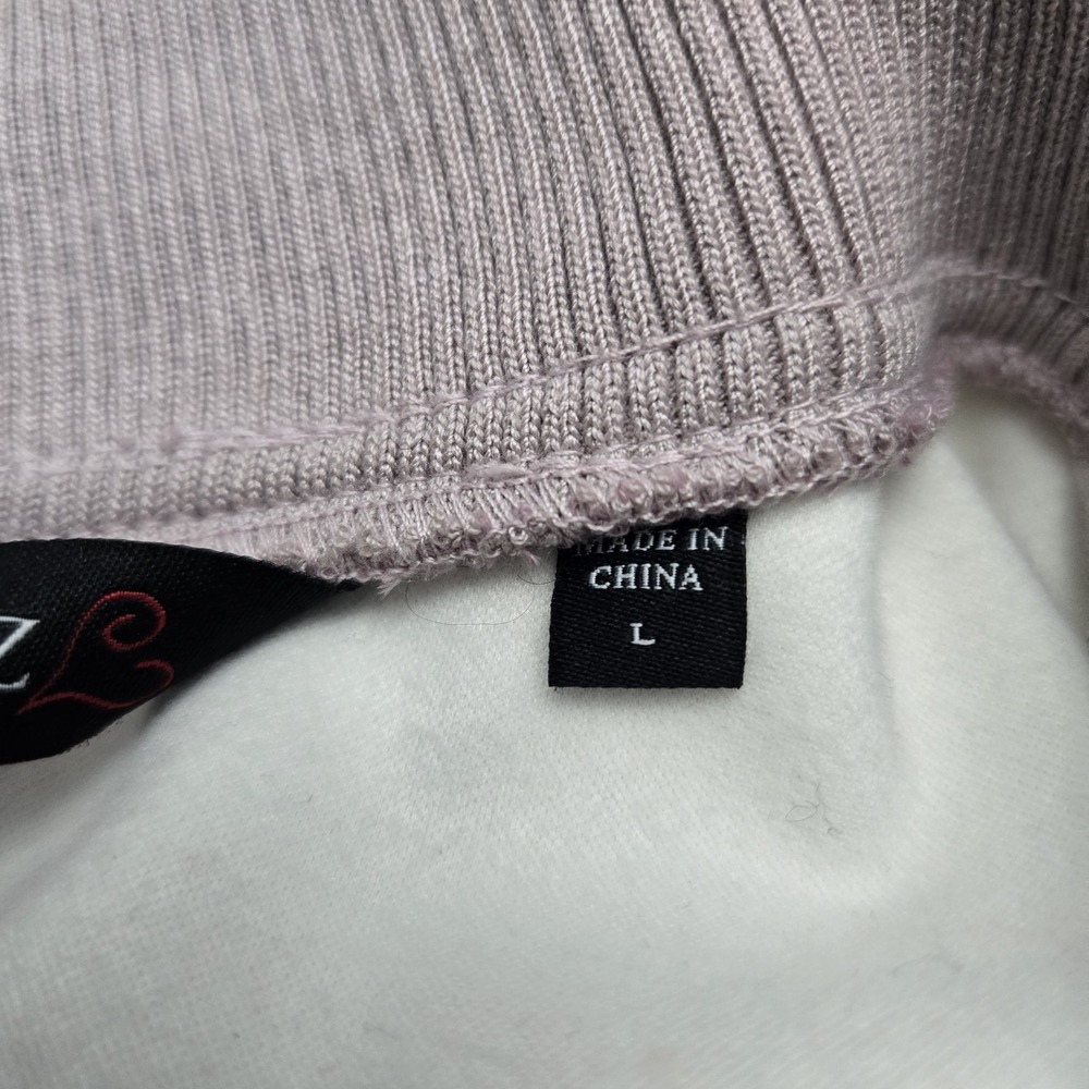 Colleen Lopez Bomber Jacket Mesh & Faux Leather‎ Mauve Women Large Femme Glam - Picture 6 of 8